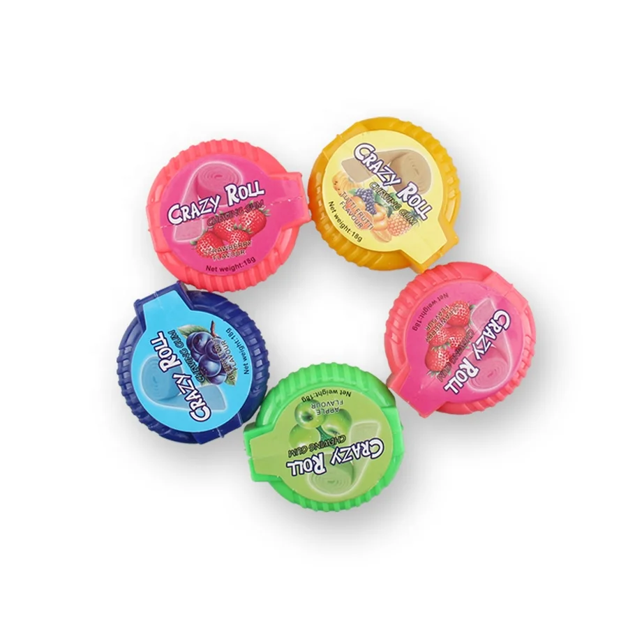 wholesale bulk halal sweet belt crazy roll chewing bubble gum
