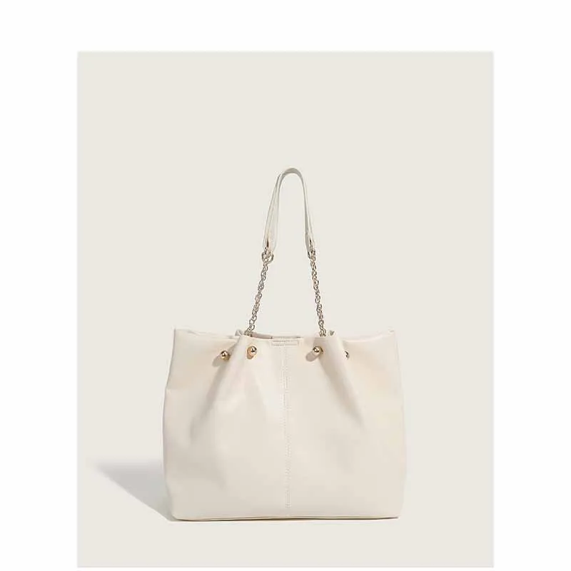 Chains strap high quality women shoulder bags soft leather tote hand bags luxury vegan leather handbags