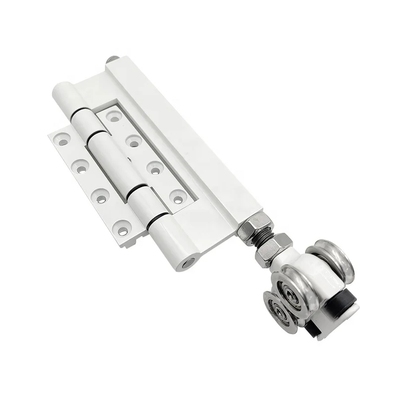 Manufacturers Supply Folding Door Accessories High Quality White Single And Double Hinge Roller Wheel For Glass Folding Door