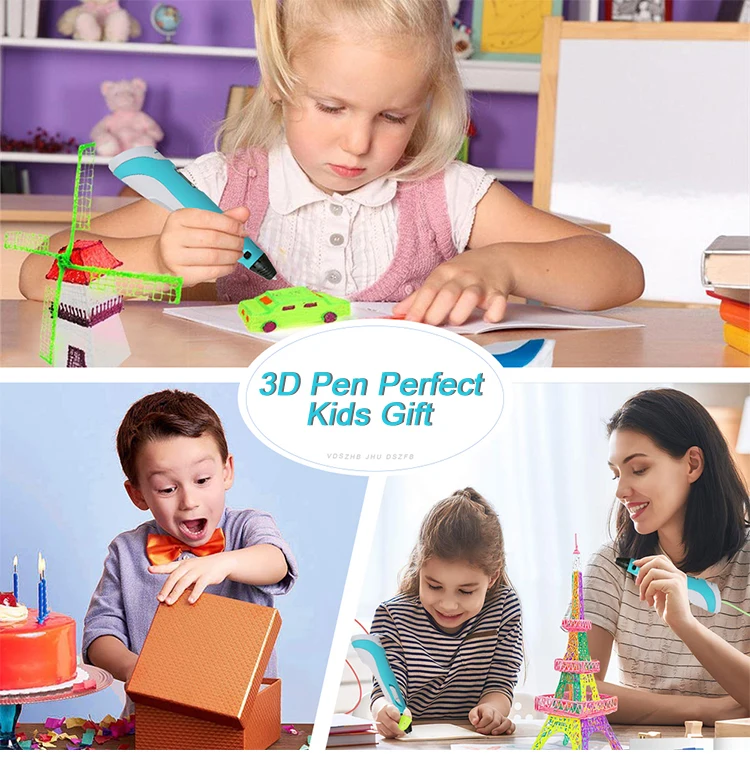  Низкая цена ручка для принтера поддержка Pla Abs 3D рисования низкотемпературная печать 3d-ручка рождественского
