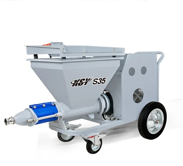 KSY S35 220V New electric screw mortar sand cement spraying pump machine with air compressor