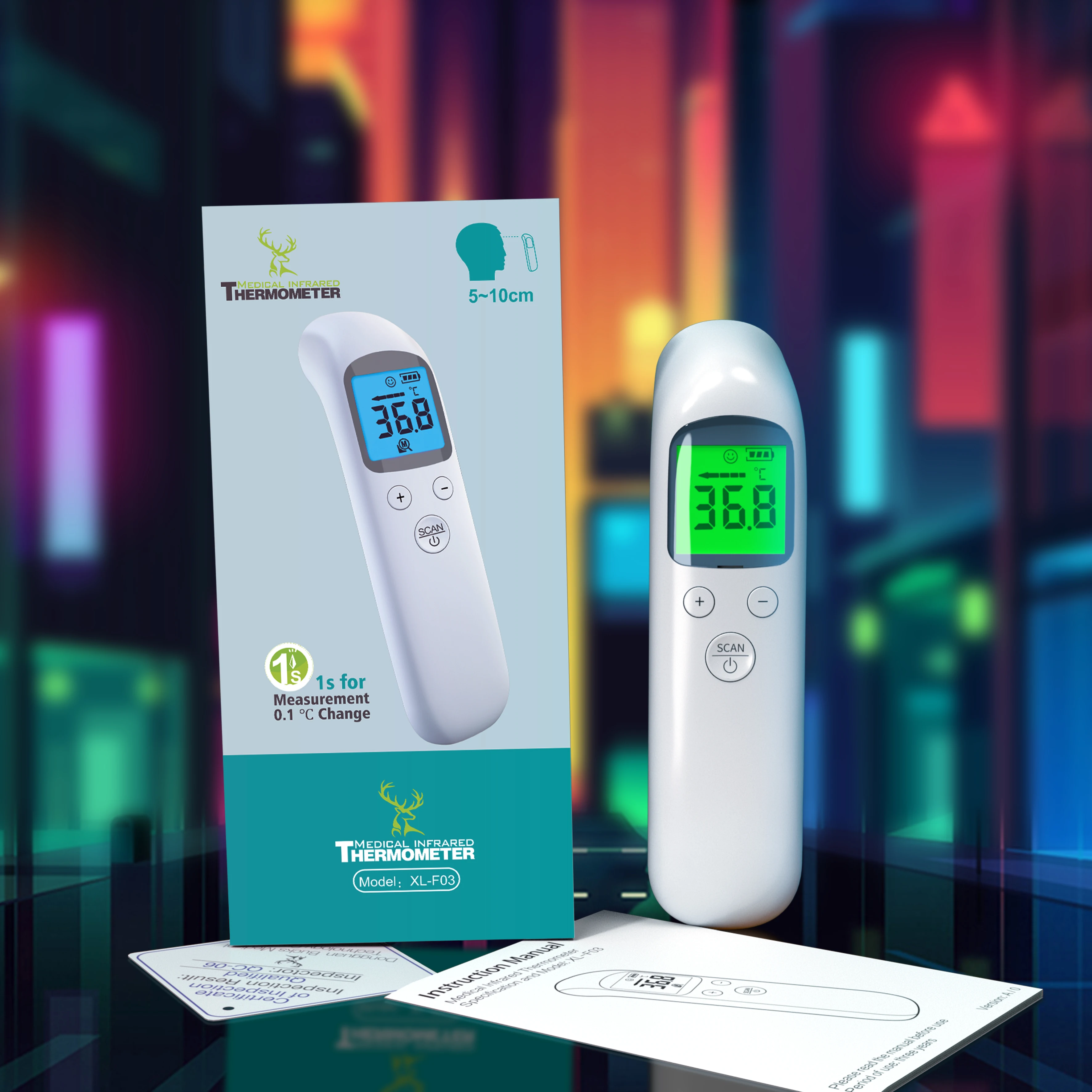 Factory wholesale Non contact digital instant read infrared forehead thermometer for baby