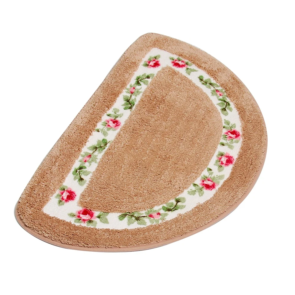 
New Arrival Entrance Microfiber Half Moon Door Mat 