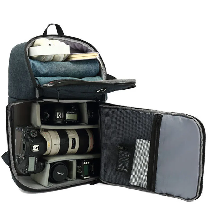 Custom Shockproof Logo Backpack Bag Protective Camera Wrap Canvas Shoulder Bags