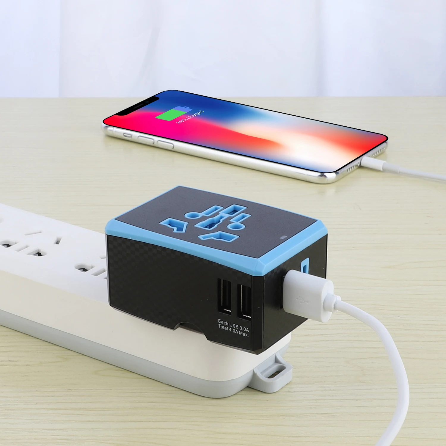  Универсальный адаптер для путешествий 4usb-порта все в одном Великобритания США Австралия