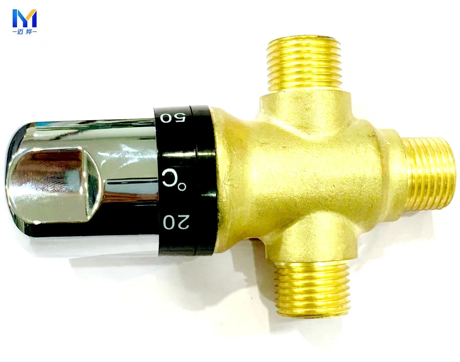 Brass Thermostatic Mixing Valve Water Temperature Pipe Basin Thermostat Control Thermostatic Mixing Valve