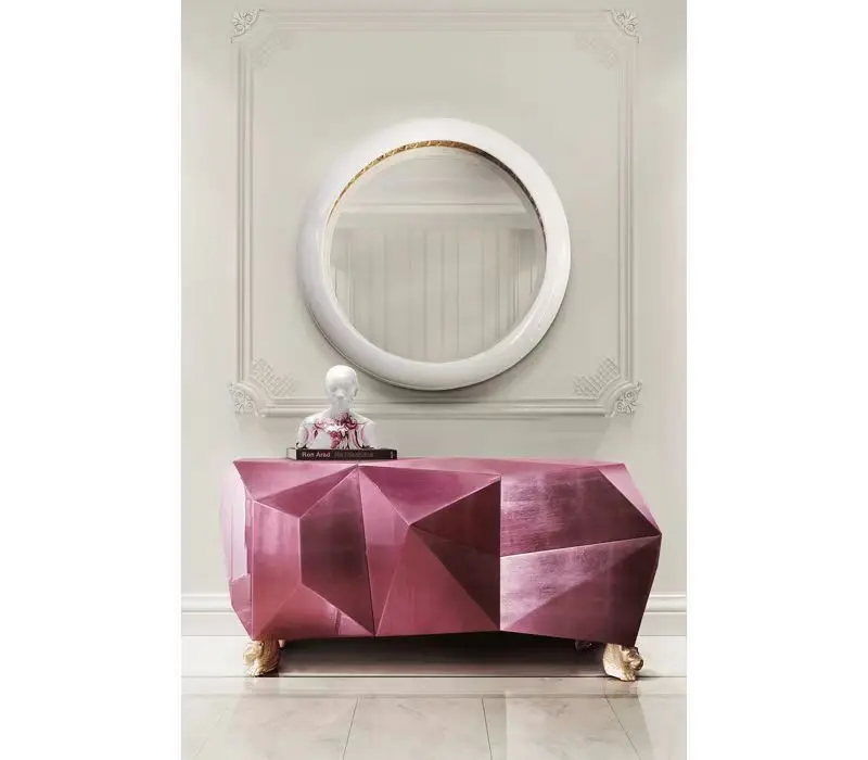 Bocado Lobo luxury diamond sideboard factory direct sales modern wooden locker art  design living room geometric console cabinet