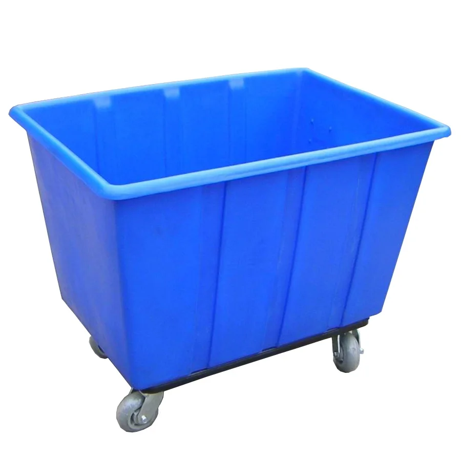 360L Plastic HDPE Hotel Used Commercial Laundry Linen Trolley Carts with Wheels