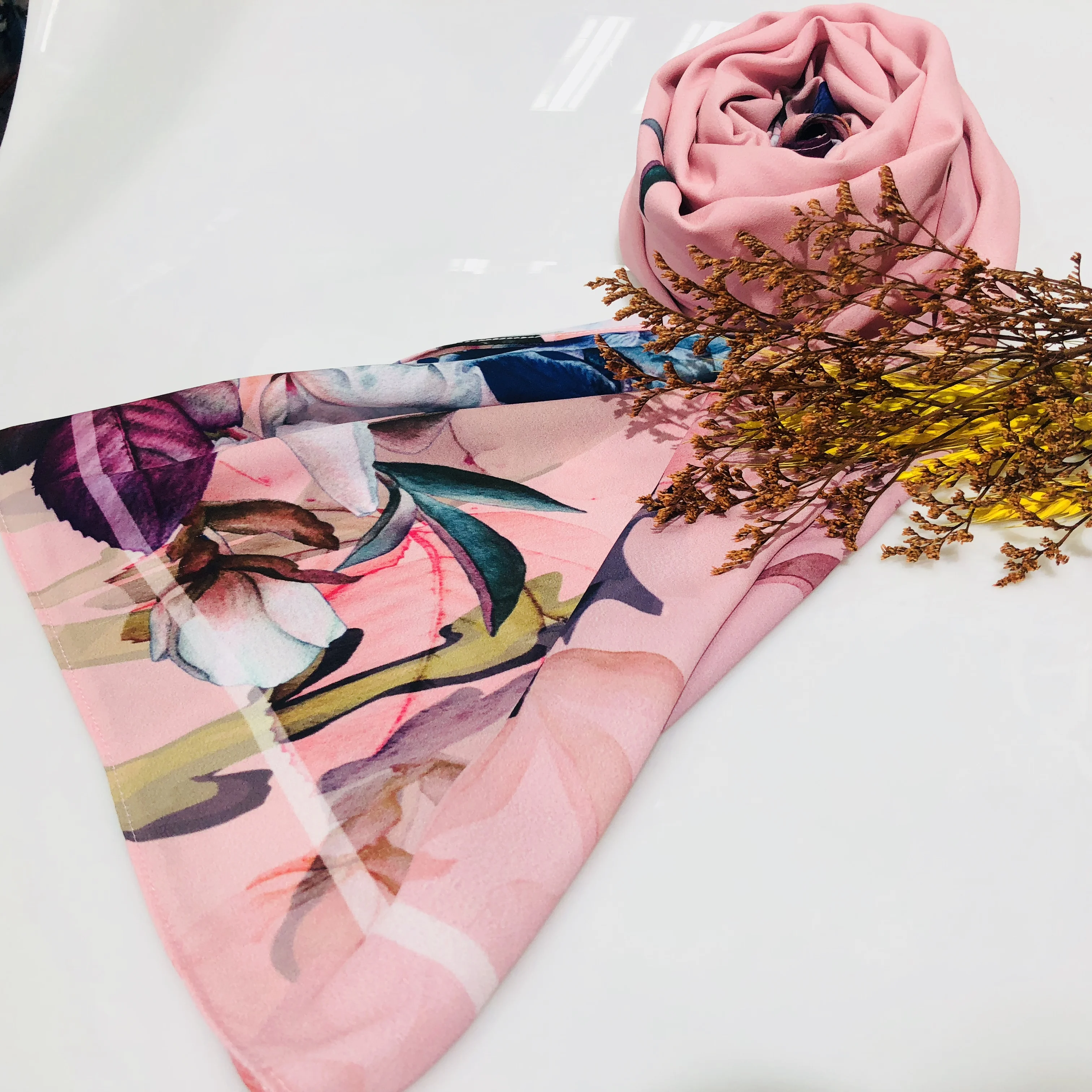 Модный Роскошный брендовый высококачественный цветочный шарф с индивидуальным дизайном, женский весенний шарф