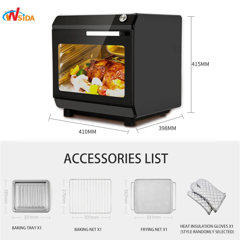Wsida Commercial Oven Electric Premiumin Multifunctional Household National Electric Oven 22L Large Capacity Air Fryer Oven