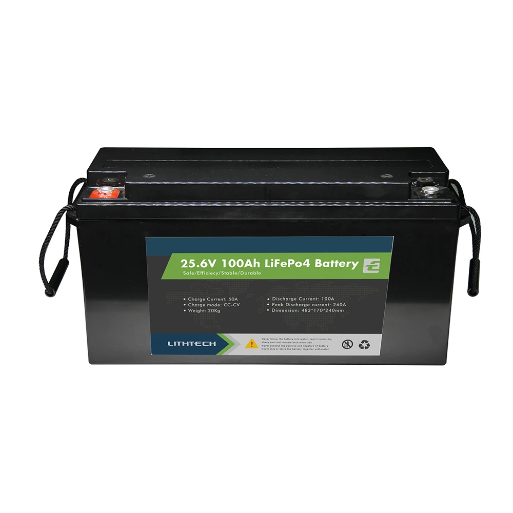 LITHTECH Lifepo4 Battery 24V 40Ah 60Ah 80Ah 100Ah 120Ah 160Ah 200Ah Lithium Iron Phosphate Pack Batteries For Rv/Golf Cart