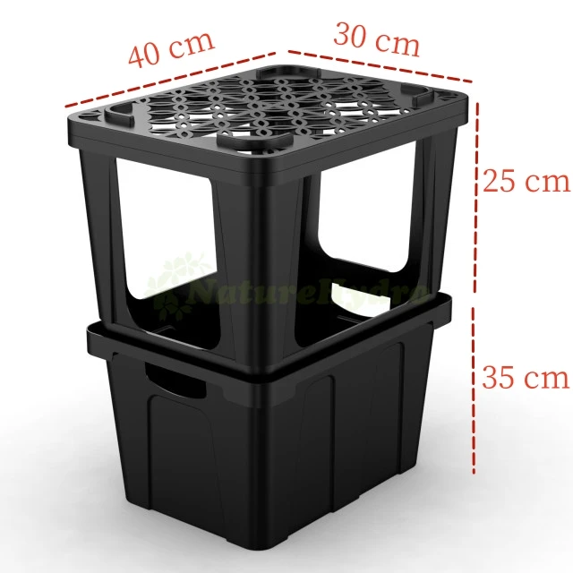 Fresh Cut Flowers Black Packing Buckets Plastic Procona Pots For Sale