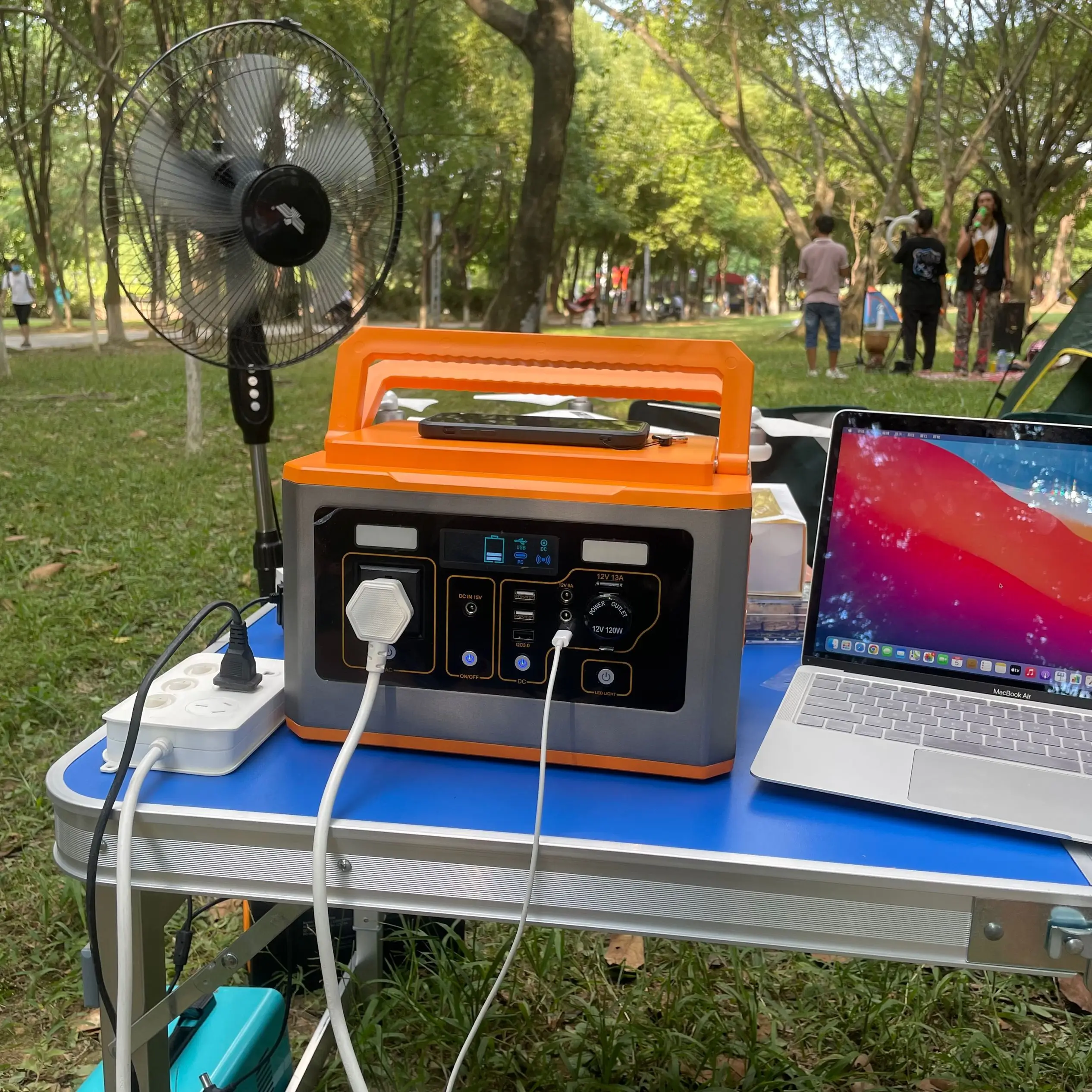 220V Home Outdoor Camping Power Bank Pack 1000w Rechargeable 500W Solar Generator Portable Power Station UPS with solar panel