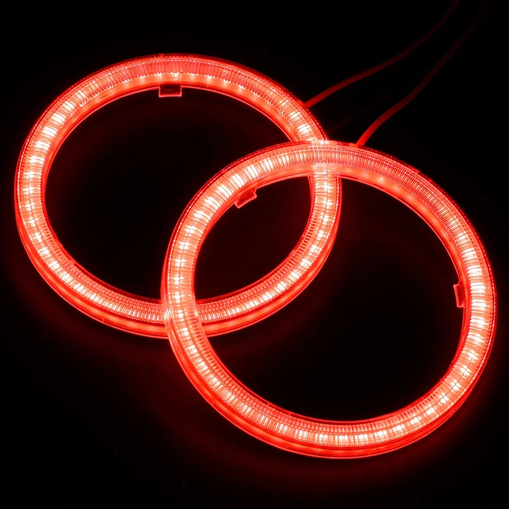 
Красные Автомобильные светодиодные ангельские глазки, Автомобильные светодиодные кольцевые фары ангельские глазки, дневные ходовые огни, дневные огни для автомобиля, автомобиля, мотоцикла, 12 В 