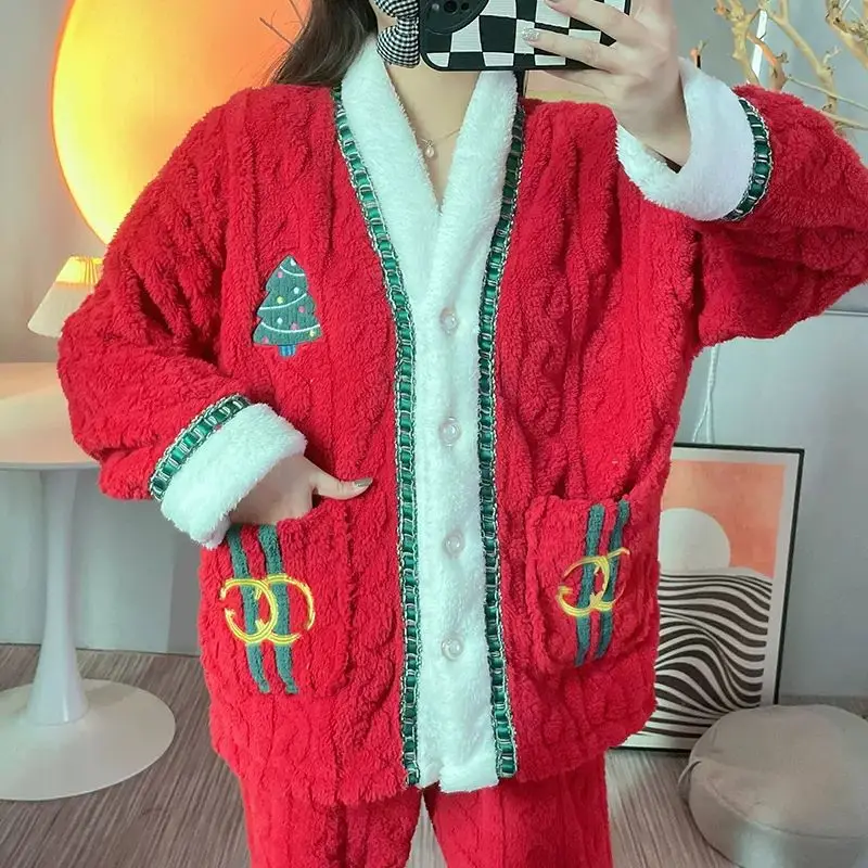 Wholesale Pjs family christmas onesie pajamas family 2022 xmas silk kids satin bamboo kurta matching winter set for women men