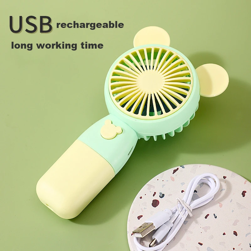 Mini Handheld Fan USB Rechargeable Portable Fan 3 Wind Speeds Can be Phone Stand For Shopping