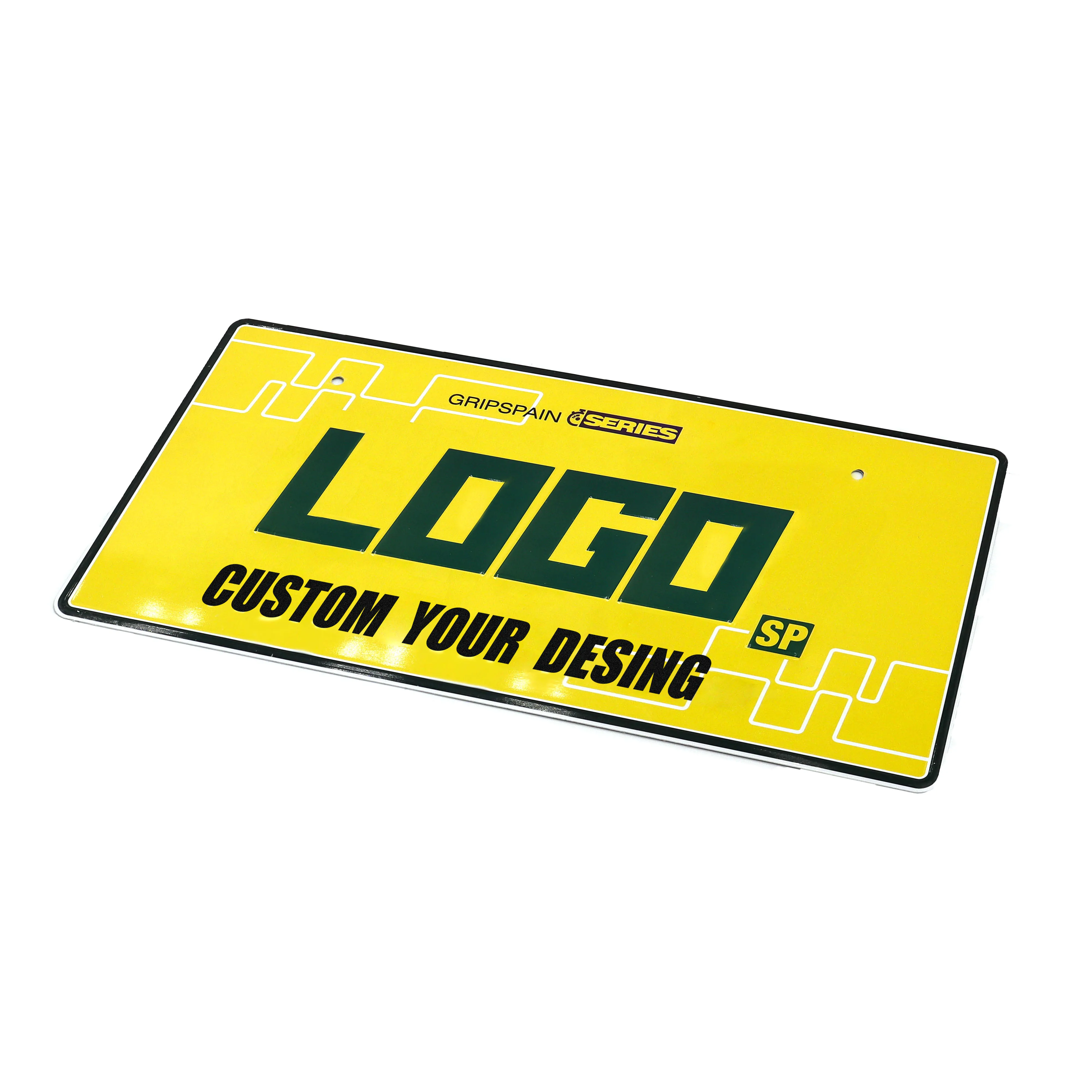 Wholesale Custom Antique Aluminum License Plate Embossed Logo Car Number Plate with Offset Printing Painted Technique