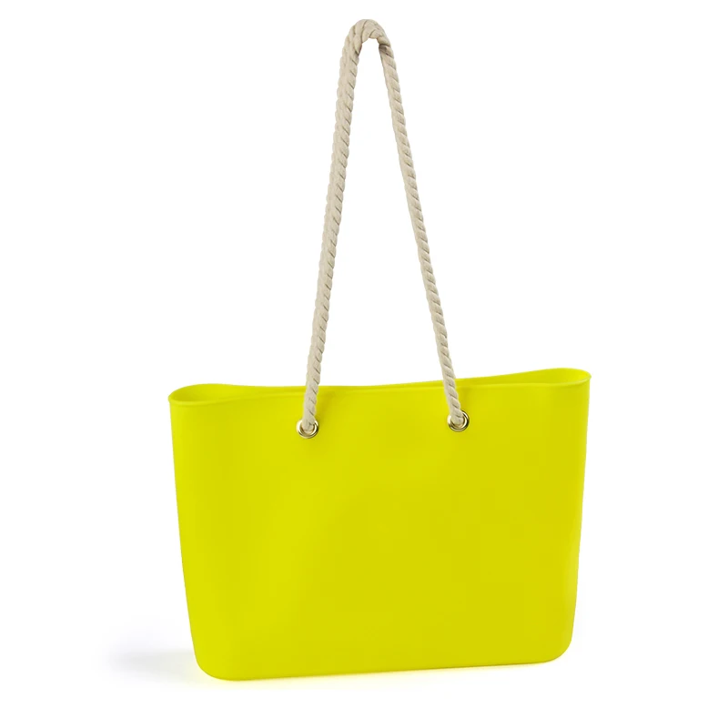 Wholesale Silicone Bag Eco-friendly Durable Silicone Shopping Handbag Beach Bag