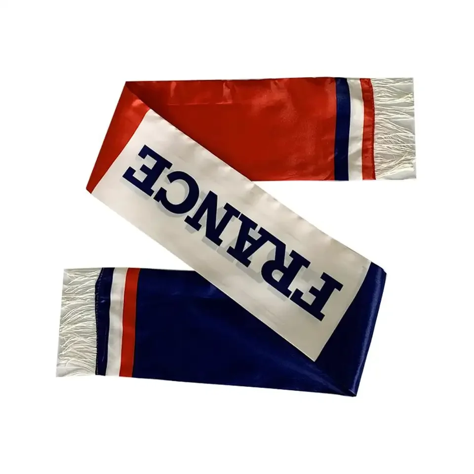 Club Hand Waving Sports Soccer Team Flag Football Game Fans Custom Logo Scarf