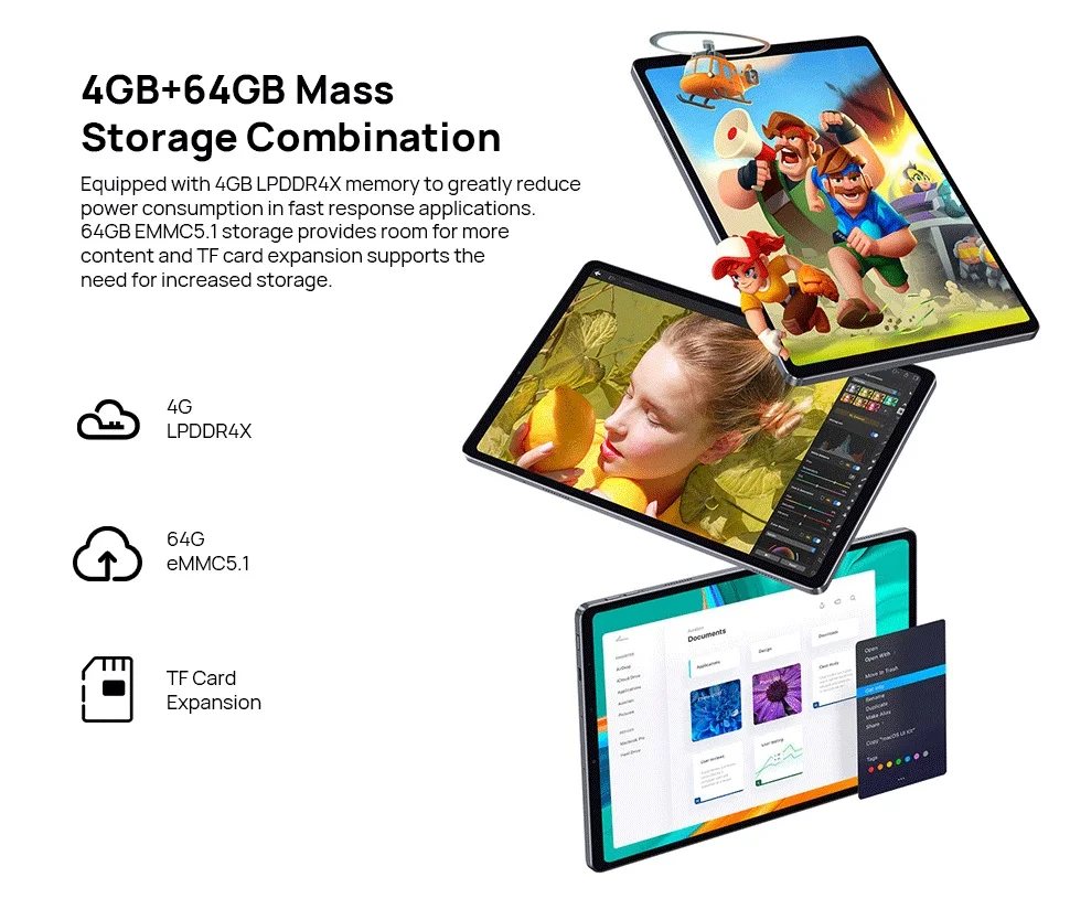 Планшетный ПК 11 0 дюйма 4 + 64 Гб 4G CPU Android 10