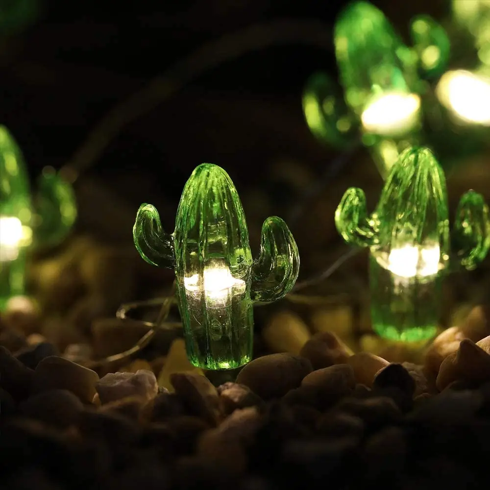 3M 20 LED Tropical Cactus Decorative String Lights USB with Remote Control Indoor Decoration Wall