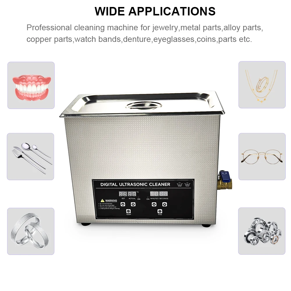 Stainless Steel Ultrasonic PCB Boards Cleaning Machine Washing Machine 6L Ultrasonic Cleaner