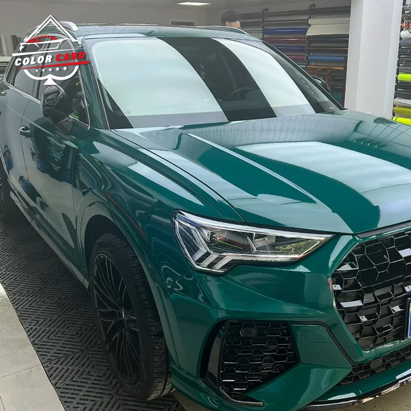 Новая красочная автомобильная пленка для домашних животных, винил, адская зеленая автомобильная пленка для изменения цвета