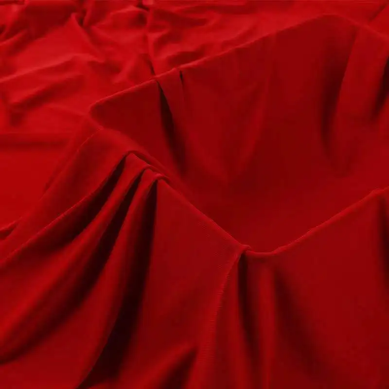 Manufacturer ITY fabric stretch polyester spandex crepe knitted Latin dancewear