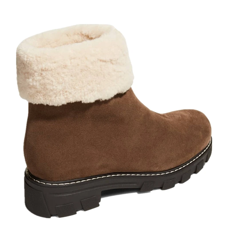 Модные зимние сапоги из овечьей кожи на заказ Классическая австралийская зимняя теплая подкладка натуральной шерсть до щиколотки для женщин