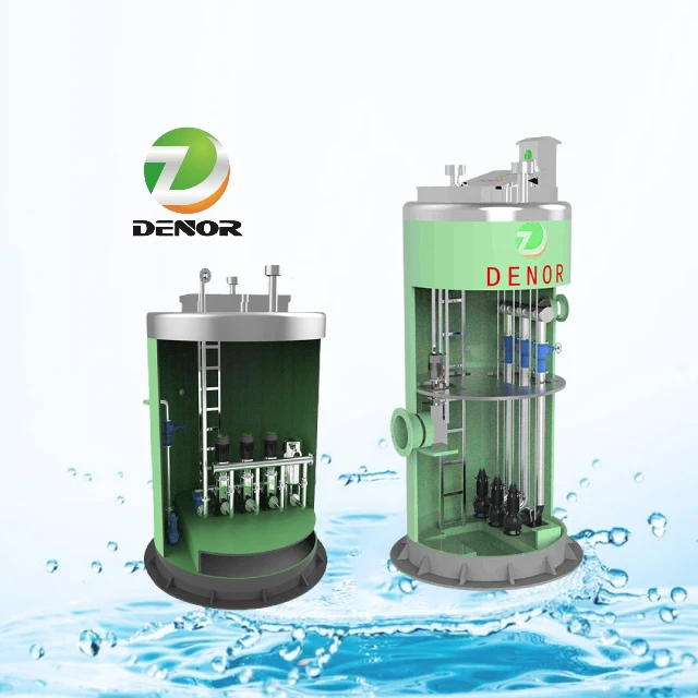 FRP or GRP or PP Integrated Rural Municipal Pipe Network Sewage and Rainwater Lifting Pumping Station