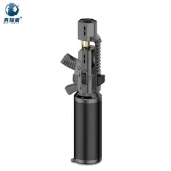 GF-917 new product powerful refill windproof jet metal ray gun shape butane gas torch lighter