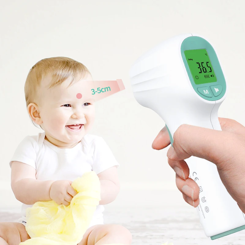 Non Contact Digital Infrared Forehead Thermometer Baby Ear Thermometer Infrarojo Infravermelho Thermometer Infrarouge Frontale