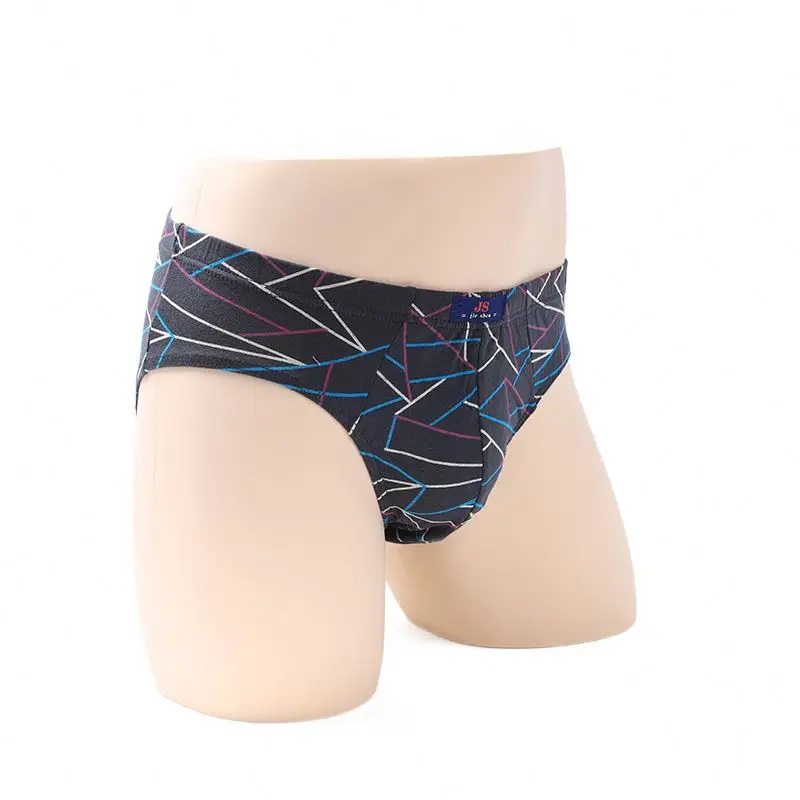 Plus Size  M-5Xl Cotton Muti-Color Stripes Mid Rise U Convex Pouch Man And Breathable Underpant Custom Underwear