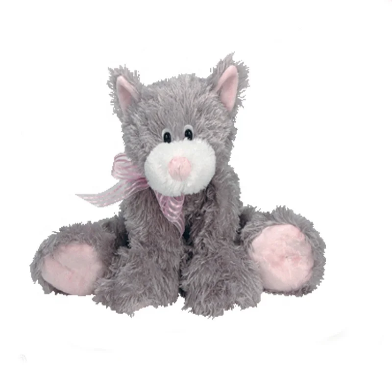 Wholesale plush fat baby doll cat stuffed big eye toy cute cat colored animal doll plush toy