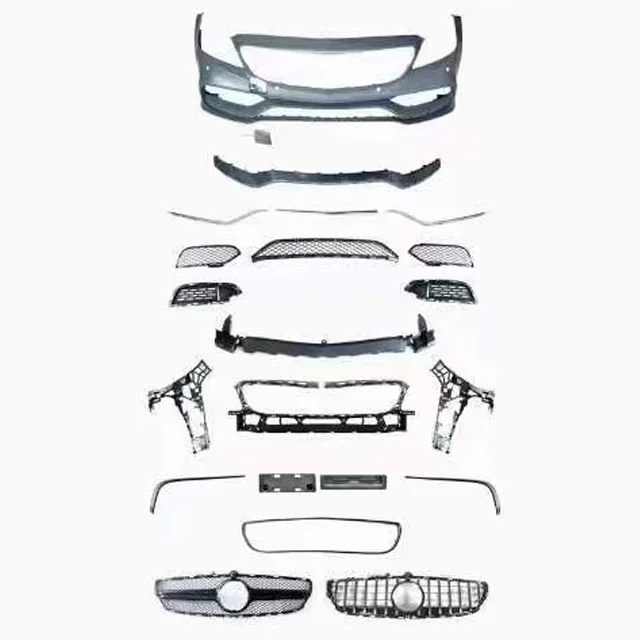W218 Bodykit Rear Spoiler Side Skirt Front Lip Upgrade CLS63 AMG Bodykit For Mercedes BenZ CLS W218 2015 2016 2017 2018