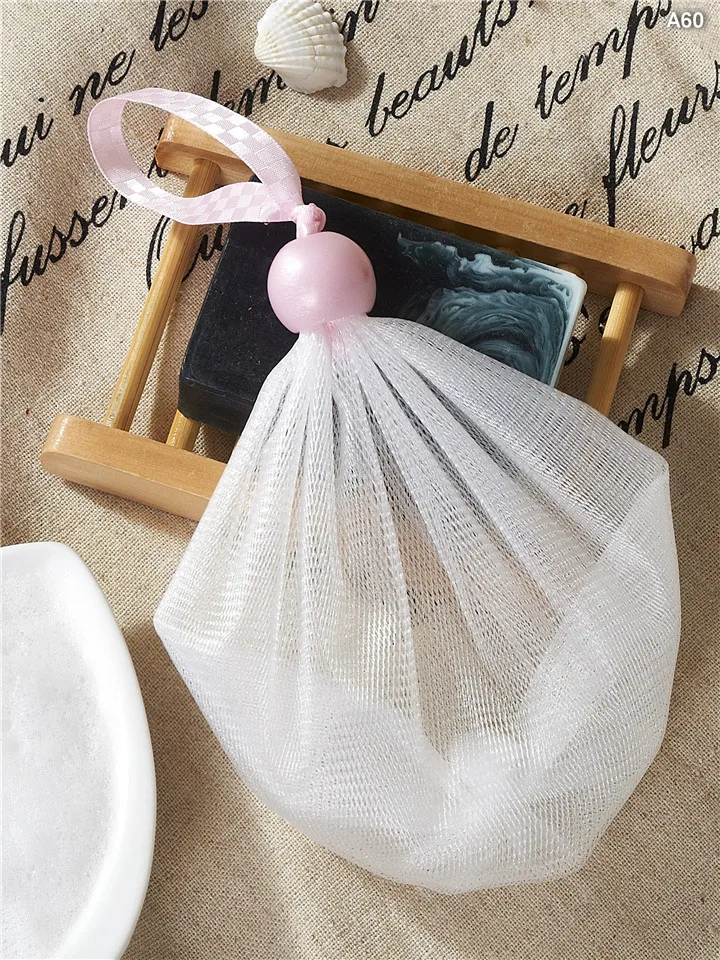 Антибактериальная поролоновая сетка для очищения лица, ПЭ сетка для очищения лица и мыла для тела A60