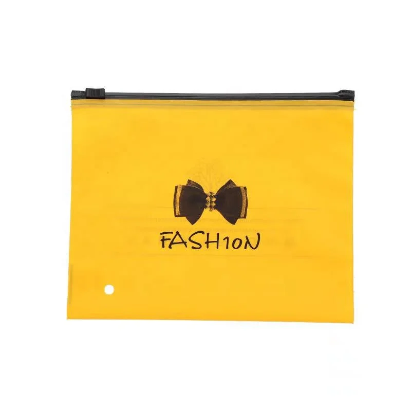 Custom Printed Logo Waterproof Zipper bag for sock/hoodie/cosmetics packaging