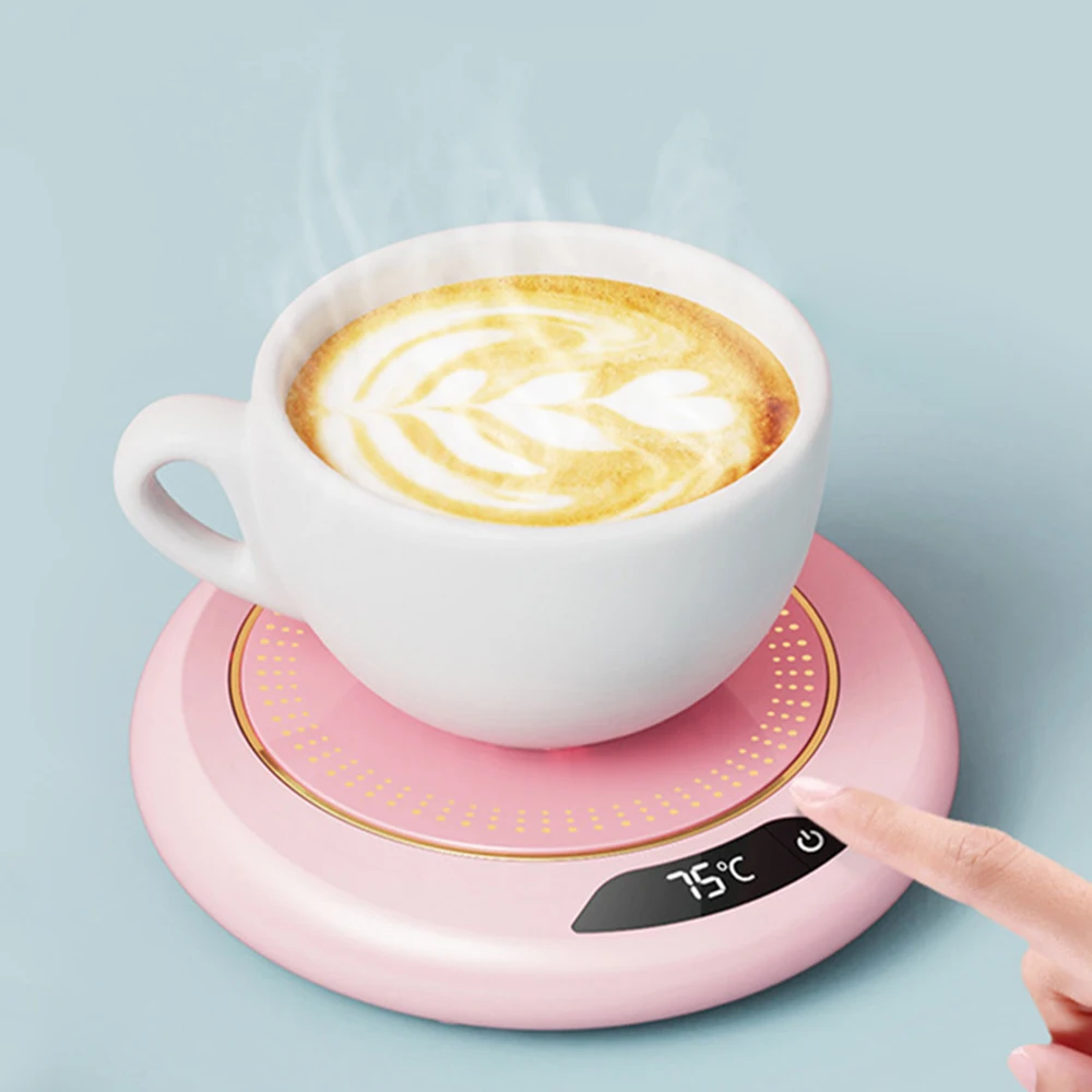 USB Adjustment Temperature Mark Cup Warmer Heating Milk Coffee Mug Mat Smart Electric Heated Coaster