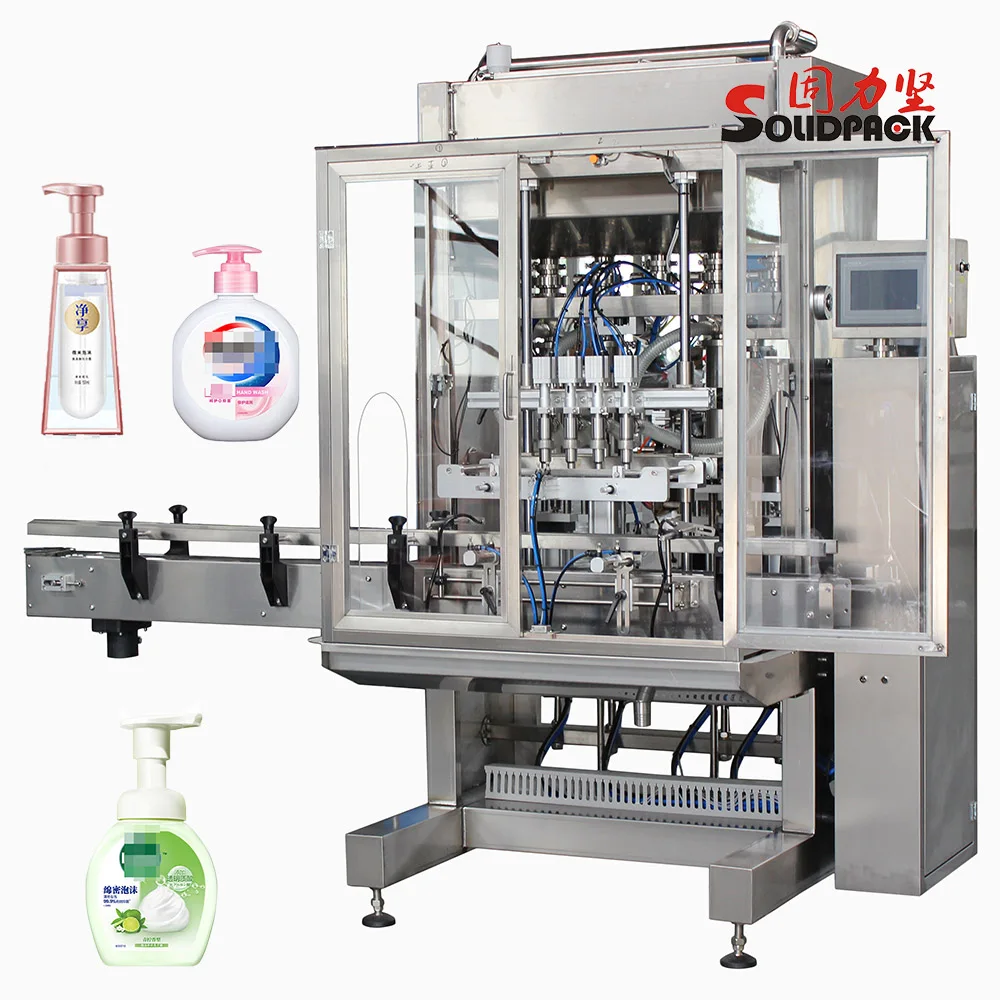 Solidpack Горячая продажа моющее средство Бутылка для жидкого мыла, для дезинфекции рук, для линия разливочной машины