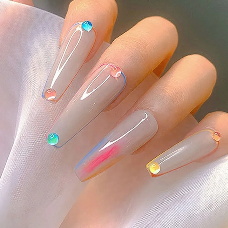 1440 шт./упак. арт разного размера магический дизайн Русалка градиент симфония шармы стеклянные бусины для ногтей ювелирное изделие с декоративной отделкой бисером 3d Nail