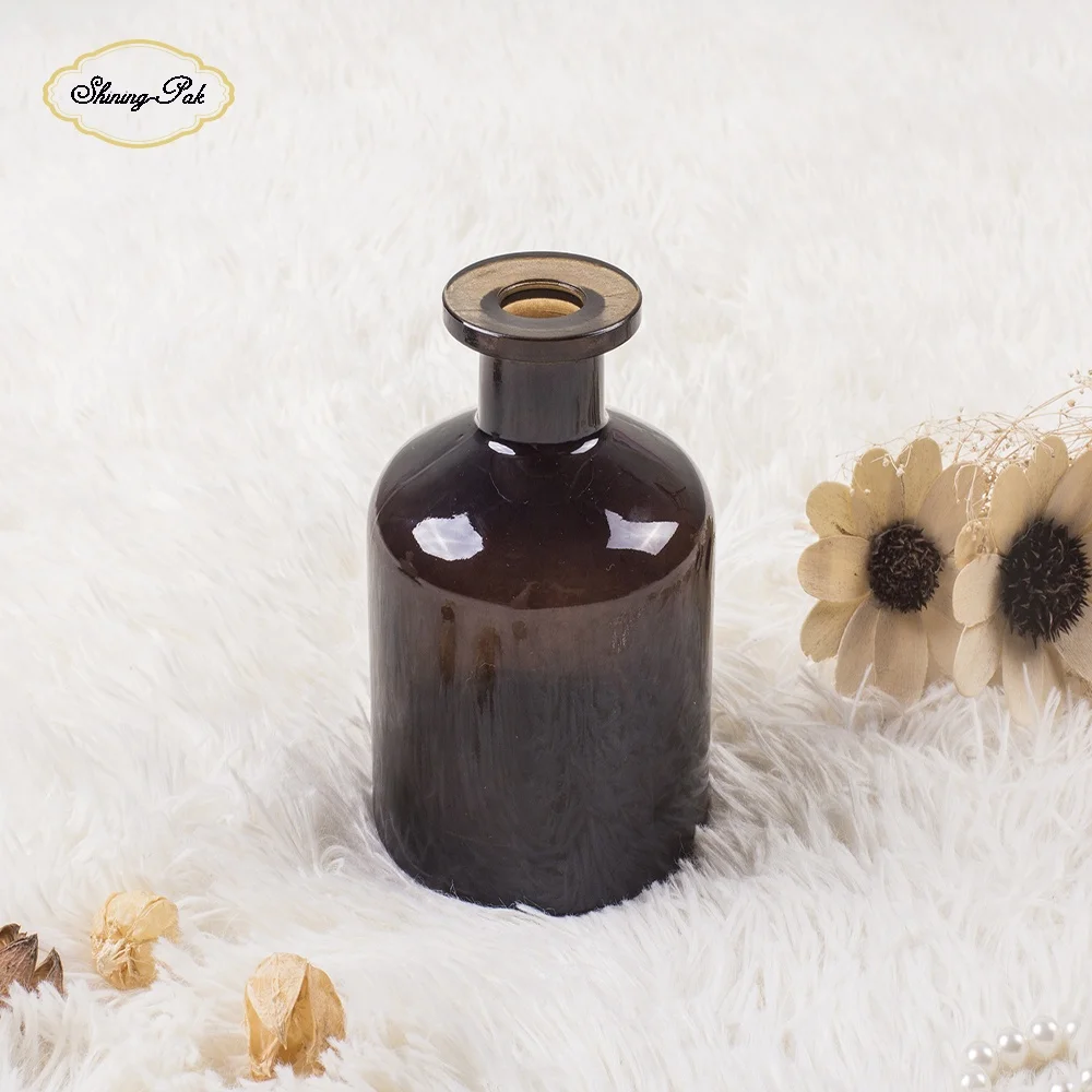 Luxury Empty 300Ml Cylinder Green Best Scent Atomiser Reed Diffuser Glass Bottle