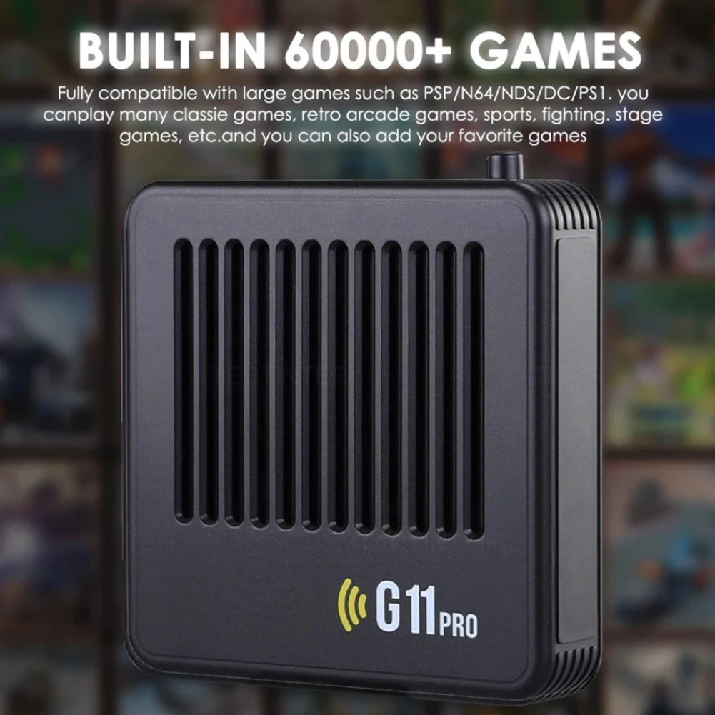 G11 Pro Video Game Consoles Box  For PSP/N64/NDS/DC/PS1 Game Wireless Controller 4K Output Retro Game Console For Gifts