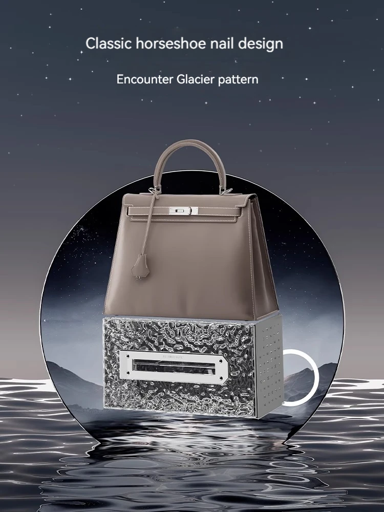 Transparent gray ice cube pattern light luxury toilet tissue tissue storage box wall-hung kitchen toilet toilet bathroom