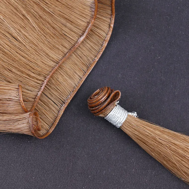 High End Raw Double Drawn Indian Temple Virgin Hair Genius Weft Double Drawn Hair Extensions