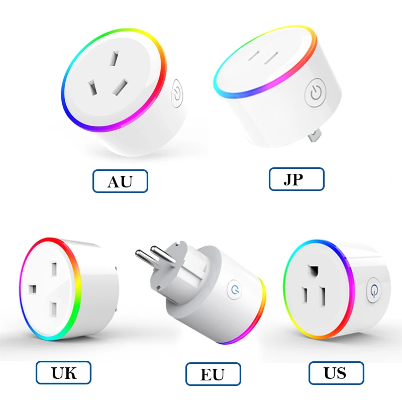 Новый продукт Wifi умная розетка со светодиодным индикатором Au Япония Великобритания ЕС США умная розетка для жилых помещений/общего назначения