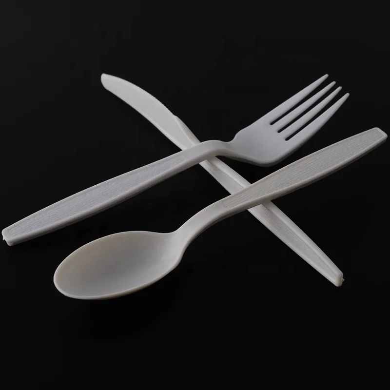 Pocket Size Disposable White Plastic Cutlery