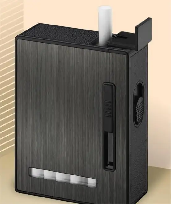 Multi-Function Automatic Cigarette Case Rechargeable Portable Multifunctional Cigarette Case Lighter