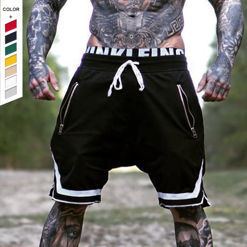 OEM Custom GYM Fitness Sports Shorts Mens Quick Dry Mesh Breathable Solid Hip Hop Casual Basketball Pants