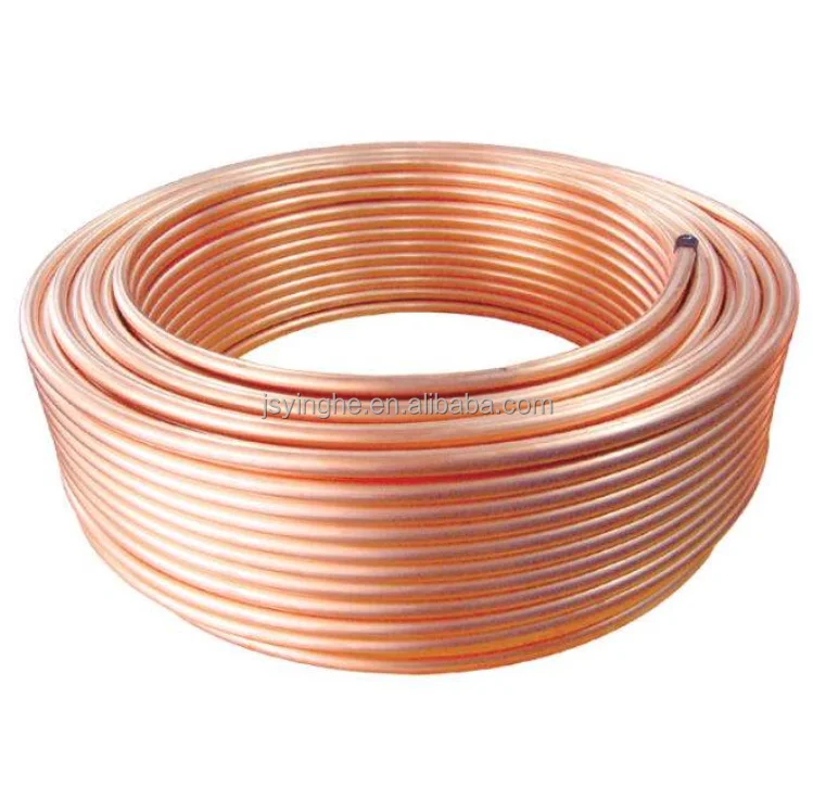 Copper Coil Pipe ASTM AC Copper Pancake Tube / Copper Pipe Coil For Air Condition Stock
