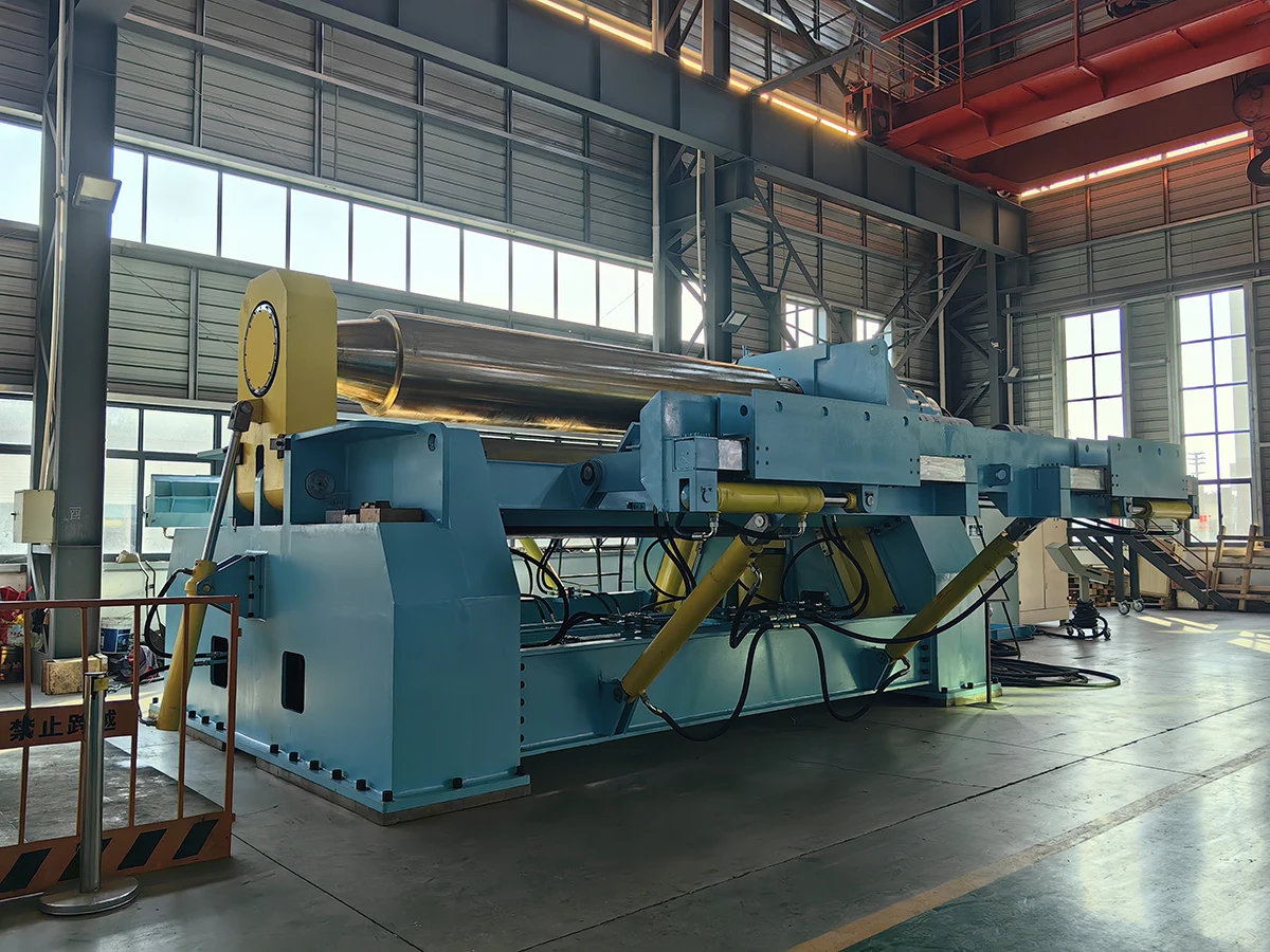 W12NC 70x4000mm metal plate 4-roller rolling machine steel pipe iron sheet rolling machine